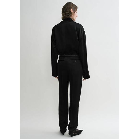 Toteme Low Waist Satin Trousers in Black 32 XS - Picture 4 of 4